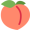 Peach emoji on Twitter